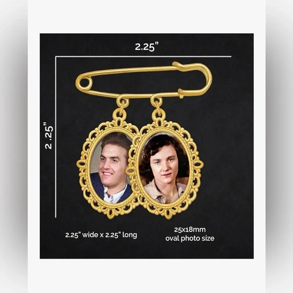 Wedding Bouquet Picture Frames, gold vintage inspired - Picture 3 of 7